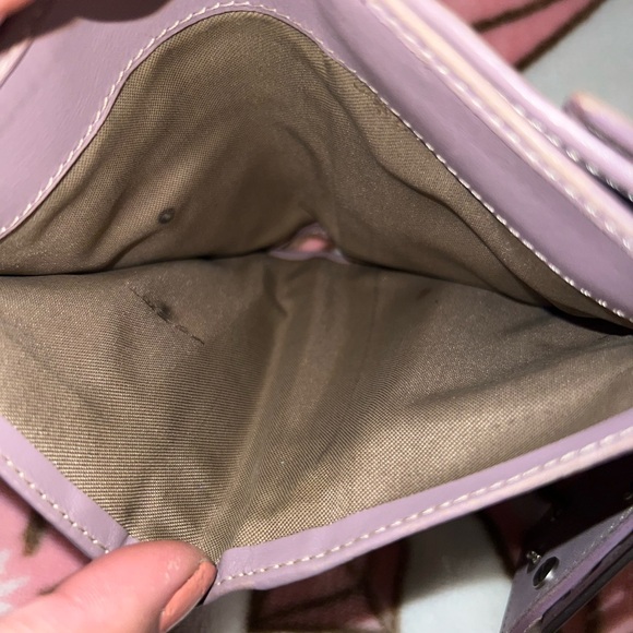 Fendi EUC FF Zucchino Canvas Compact Flap Wallet / Lilac! Rare find - Picture 13 of 17